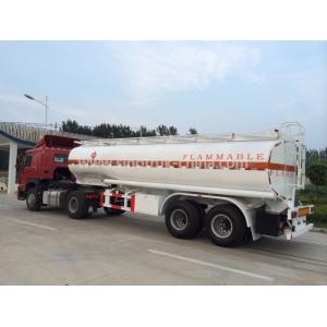 8 Wheels 2 Axles Tank Semi Trailer With Landing Gear 2 Manholes And 2 Rooms