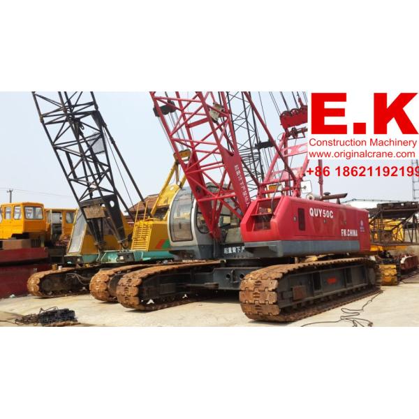 50ton FUWA Hydraulic track crawler crane lifting equipment lattice boom crane