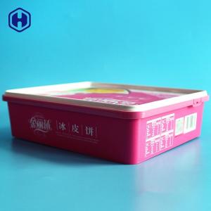 PP Plastic IML Box L25.7 * W21.3 * H6.9 480g Cake Dry Fruit Packing