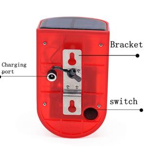 USB and solar charging alarm light infrared sensor blink warning flash device
