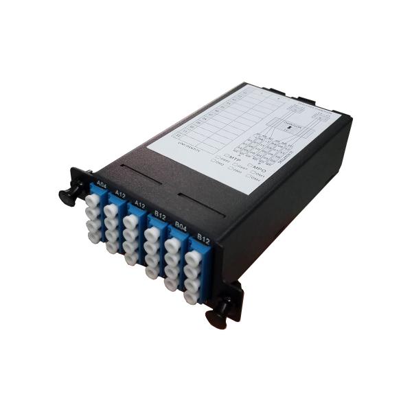 Quality 2MPO To 24LC MTP MPO Cassettes 24 Fiber Conversion G657A1 OM3 OM4 Steel for sale