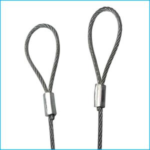 Steel Wire Rope Sling 1.2mm 7x7 With Loop 1000mm For Security Cable