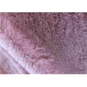 300GSM Polyester Faux Rabbit Fur Fabric For Slipper Making