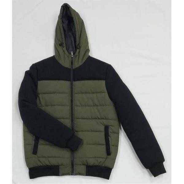 Cotton Padded Coat Mens Polyester Puffer Jacket Waterproof With Removable Sleeves