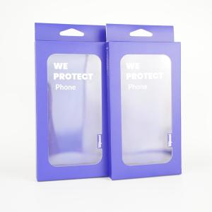 Custom Color Phone Case Packaging Paper Boxes With Window Paper Tray For Smart