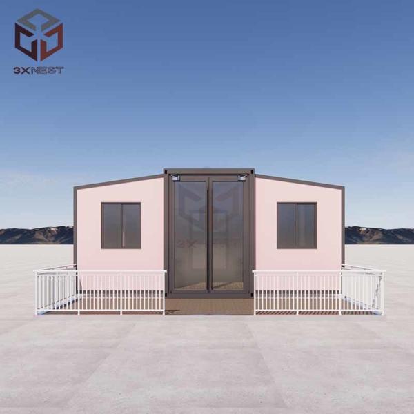 Quality Double Wing Prefab Container House with Broken Bridge Aluminum Window for sale