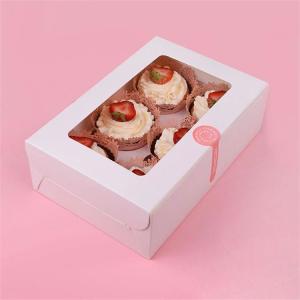 Recyclable CupCake Takeaway Custom Food Packaging Boxes Spot UV