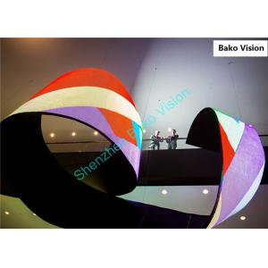 Customized Soft Rubber Module Bendable Flexible LED Display Moving Video Wall