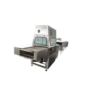 China Precision Bottom Coating Chocolate Enrober Machine with 10m Cooling Tunnel and 40% Chocolate Savings on sale
