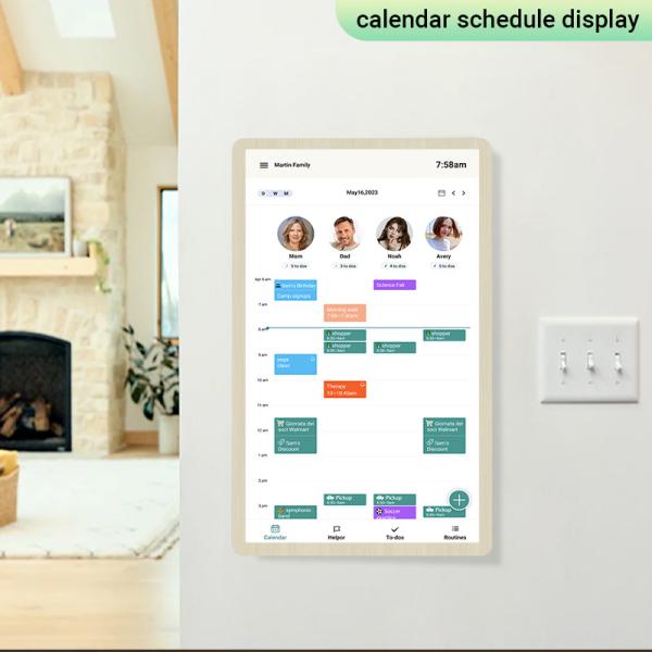 Smart Electronic Family Calendar Online Android 14 Touch Screen Weekly Wall
