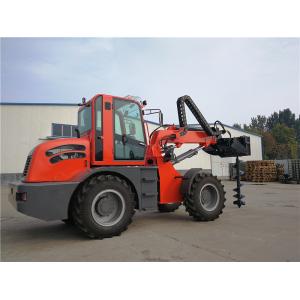 2.5ton farmland machinery 4WD telescopic loader with earth auger