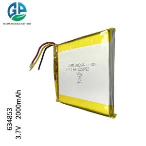 3.7v Rechargeable KC Lithium Polymer Battery 2000mah High Capacity Lipo Battery