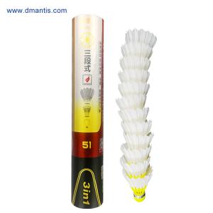 Training Goose Feather Shuttles 3in1 Feather Shuttlecock Badminton Fluorescent