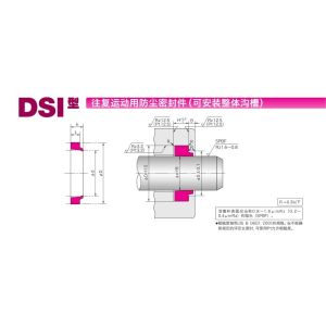 China Genuine Japan DSI Dust Shaft Type Yellow Hydraulic Oil Seal Pressure-Resistant And Wear-Resistant Piston Seal Ring on sale