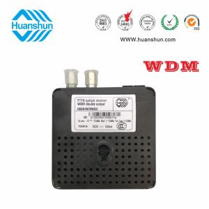 Huanshun X/G/EPON Wdm Double Output FTTH Optical Receiver 2X78dBm two ways
