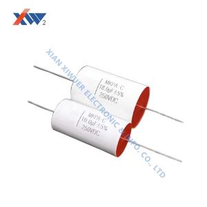 250VDC 18uF Mkp Film Capacitor , Axial Film Capacitor For Speaker
