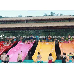 China Customized 3 Riders Kids' Water Slides Aqua Park Equipment , Pink / Orange / Blue on sale