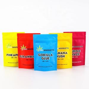 Resealable Weed CBD VMPET 180mic Mylar Stand up Pouch