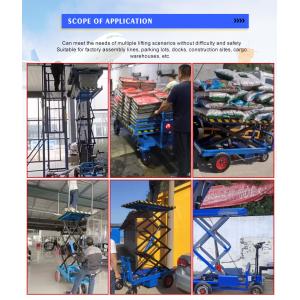 Factory Supply Mini Manual Battery Power Electric Push Around Scissor Lift Type