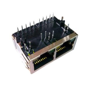 ARJM12A1-811-AB-CW2 Multi - port RJ45 1X2 Tab Down 5G Base-T Shielded