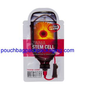 Heat seal Aluminium bag printed, irregular shape foil bag for mask packaging