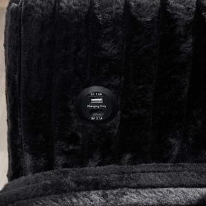 U-Shaped Sectional Sleeper Sofa with Pull Out Bed and Storage Chaise Lounge and