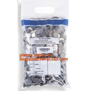 Strong adhesive seal tamper proof safety deposit package plastic bank bag, Bank
