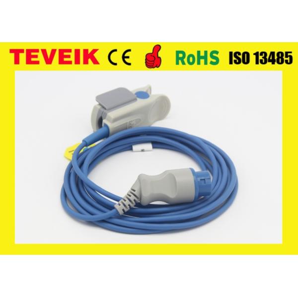 Quality Biolight M900 M7000 reusable adult finger clip spo2 sensor / probe with 12pin 3m for sale