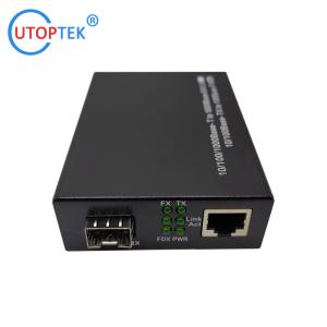 10/100Mbps RJ45 to SFP Fiber optical Media Converter Wholesale Chinese factory