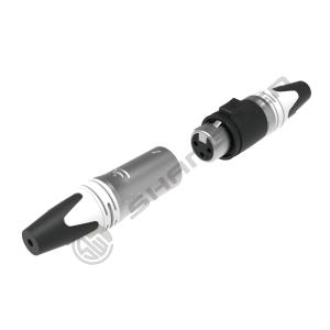 High Power Waterproof 3 Pin XLR Plug Female Socket Adapter IP65 DMX Panel Mount