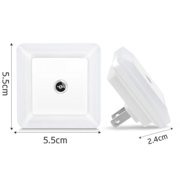 Quality Plug in LED Night Light Lamp Wall Lights with Dusk to Dawn Light Sensor for sale