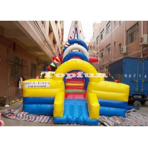 Safe Inflatable Barque Jumping Castle , Inflatable Bouncy Boat With Long Slide