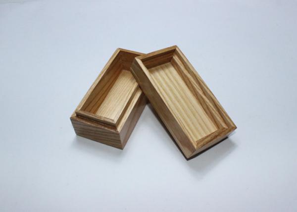 Quality Paint Clear Varnish Solid Wooden Small Jewelry Box , Unique Wooden Jewelry Boxes for sale