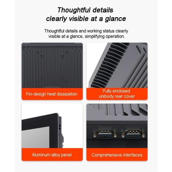 Fully Enclosed TouchScreen Multi Network Port Embedded Industrial Control Integrated Computer