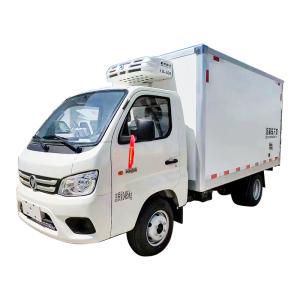 China 2 Tons Foton Mini Refrigerated Truck Freezer Small Refrigerated Truck Ice Cream Truck Diesel Engine Capacity 4L Gasoline on sale