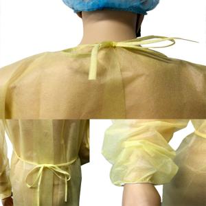 Knitted Cuff Protective Isolation Gown Waterproof Elastic Disposable