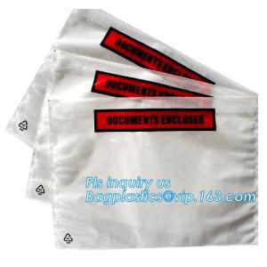 China supplier self adhesive water proof clear packing list envelope, Poly