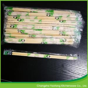 21cm Nature Round Bamboo Chopsticks Disposable With Full Opp packing
