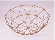 Quality Custom Made ODM Gold Plating Wire Mesh Fruit Basket for sale