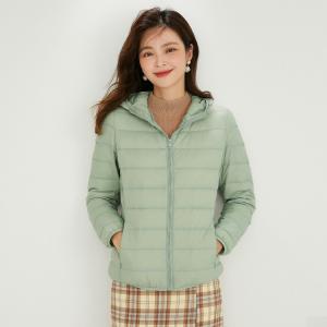 Plus Size Hooded Premium 90% White Duck Down women's jackets & Coats Zip Up