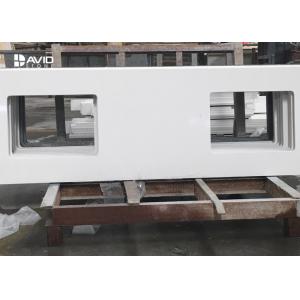 Popular Solid Surface White Quartz Countertops , Kitchen Quartz Vanity Tops