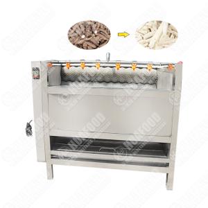 Automatic Brush Ginger Potato Peeling Machine With Cover Factory Yam Carrot