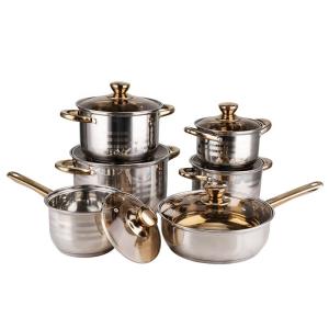 Wholesale 6pcs Cookware Set Stainless Steel 201 Kitchenware Cooking Milk Soup Pot Set from china suppliers