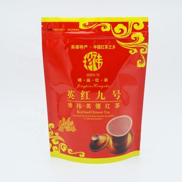 Printing PE laminated plastic stand up zipper tea packaging bag