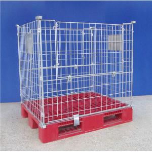 Buy cheap High Strength Wire Mesh Pallet Cages Reusable Metal Mesh Containers from wholesalers