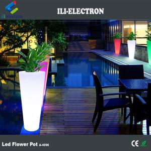 Remote Control Color Changing Led Flower Pot For Beverage Stores