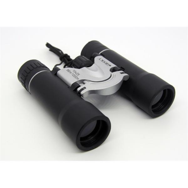 Black Folding Bird Watching Binoculars , 10x25 Compact Binoculars For Bird
