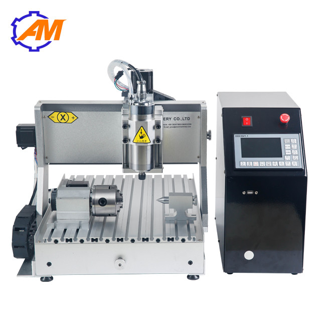 Hot sell AMAN mini 3D cnc router cnc router machine,aman 3040 4 axis for pcb