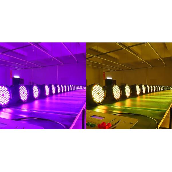 DMX512 LED Par Lights 54x3w RGBW Sound Activated Control LED Plastic Flat Par Light 54