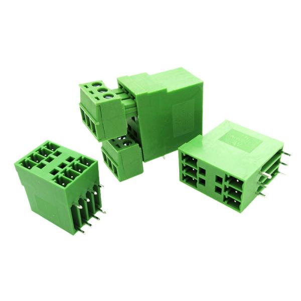 Quality 3.81mm Pitch Dual Row PCB Pluggable Screw Terminal Blocks Plug + Angle Pin Header for sale